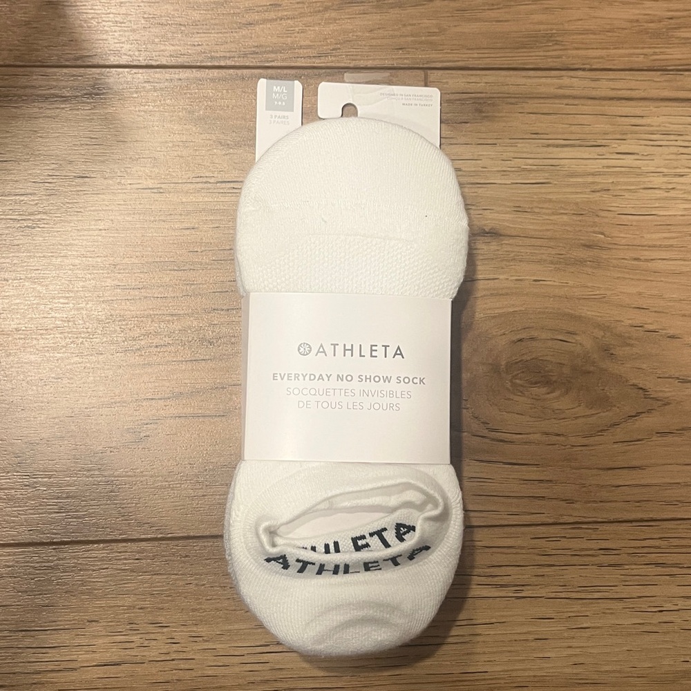 Athleta Everyday No Show Socks in White